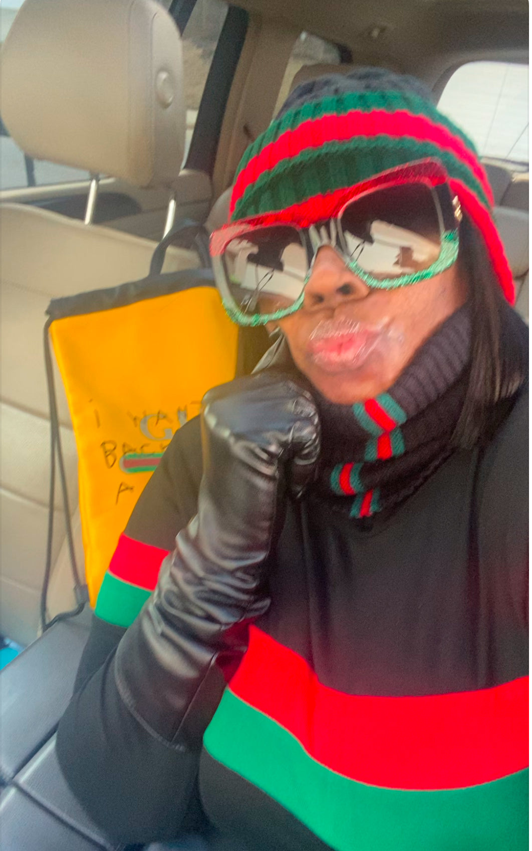 The perfect Striped Cozy Cable knit Beanie Hat