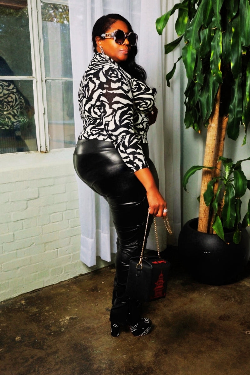 REDD'S BBL VEGAN LEATHER STRETCH PANTS