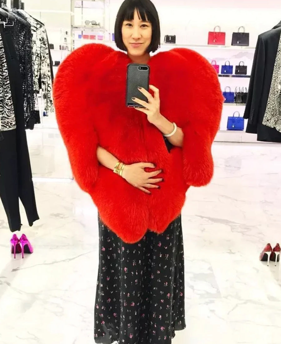 REDD’s Sweetheart Heart-Shaped Faux Fur Statement Coat