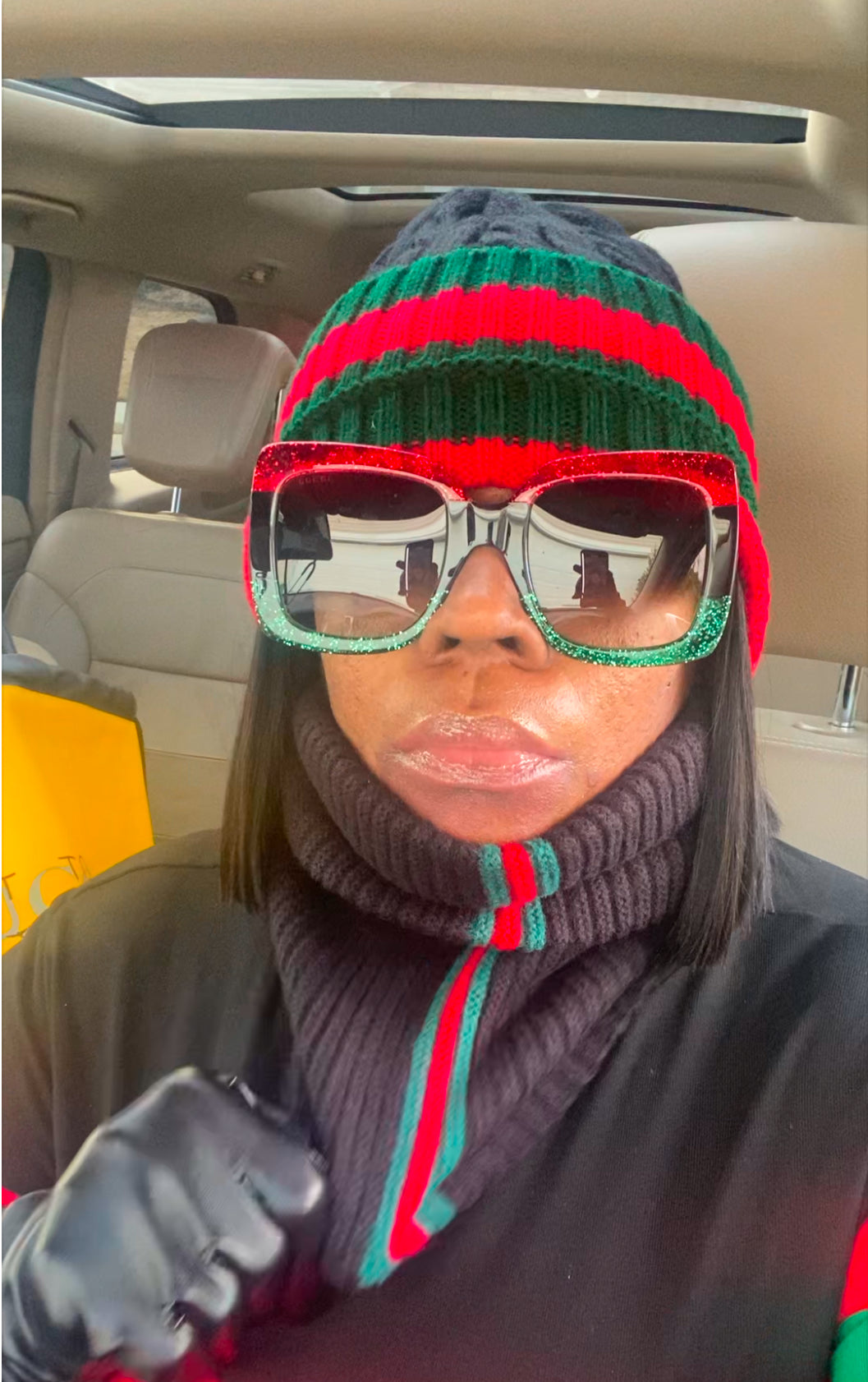 The perfect Striped Cozy Cable knit Beanie Hat