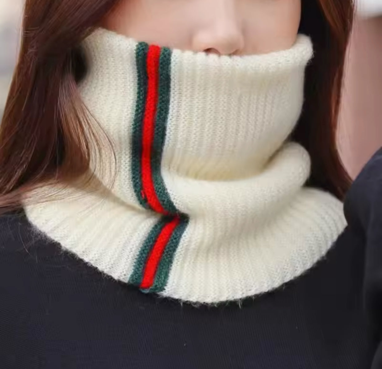 THE Perfect Striped Cozy ribbed Neck Warmers